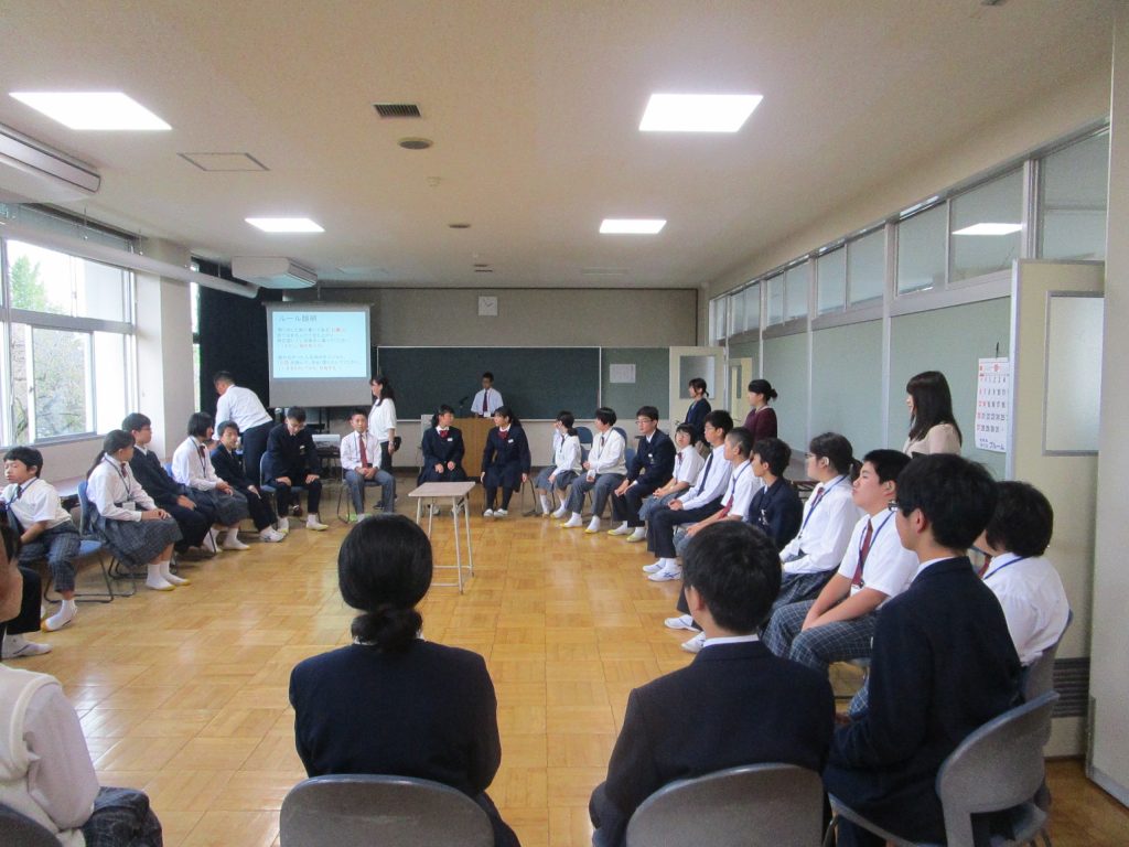 2019栃木県立聾学校との交流会風景 作新学院