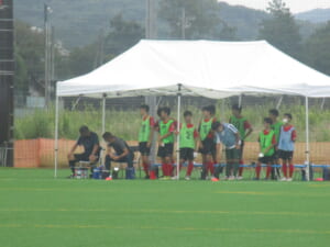 22栃木県総体中学校サッカー大会2回戦の風景 作新学院